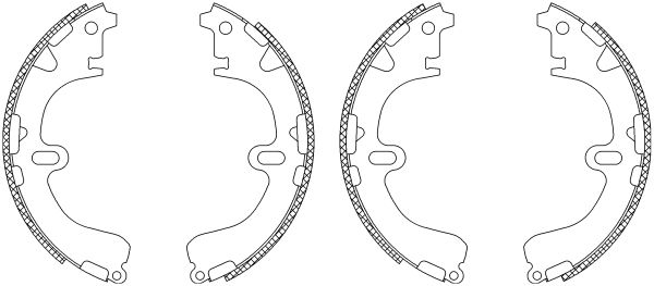 HELLA PAGID Bremžu loku komplekts 8DB 355 003-331